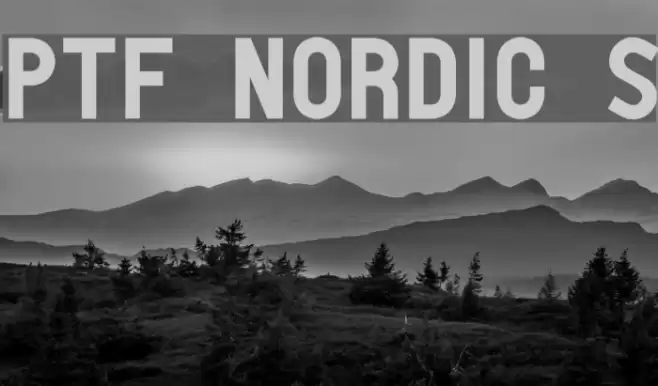 PTF NORDIC Std フォント examples