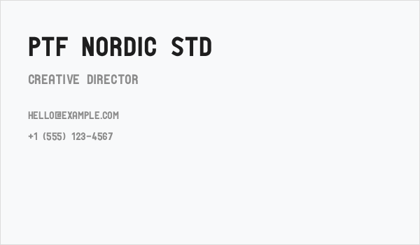 PTF NORDIC Std Business Card