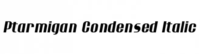 Ptarmigan Condensed Italic  Descarca Fonturi Gratis