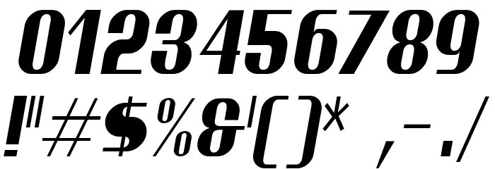Ptarmigan Condensed Italic フォント その他の文字