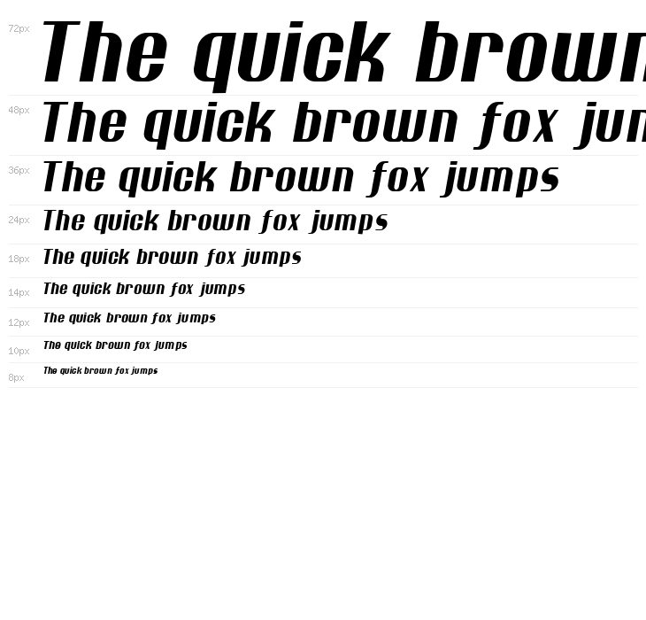 Ptarmigan Condensed Italic Waterfall