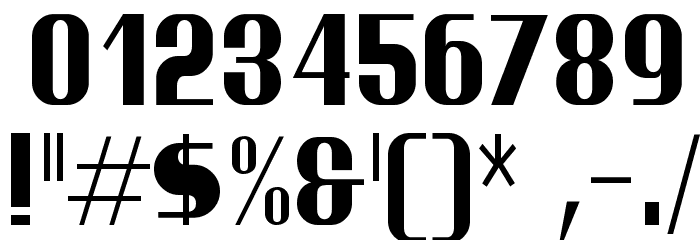 Ptarmigan Condensed Font OTHER CHARS