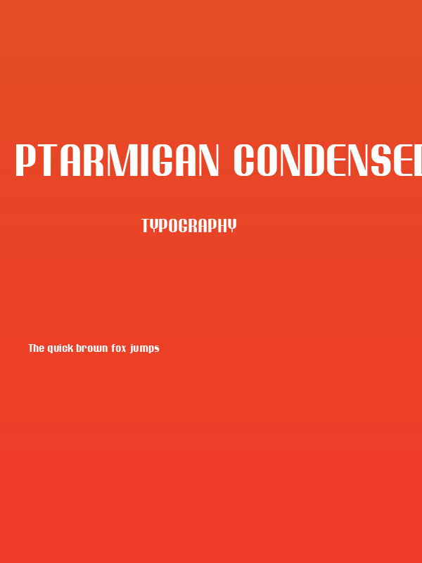 Ptarmigan Condensed Poster