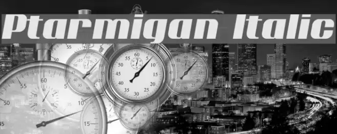 Ptarmigan Italic Font examples