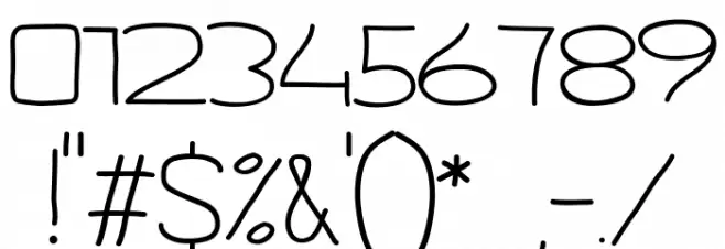 PtilWide Bold Font OTHER CHARS