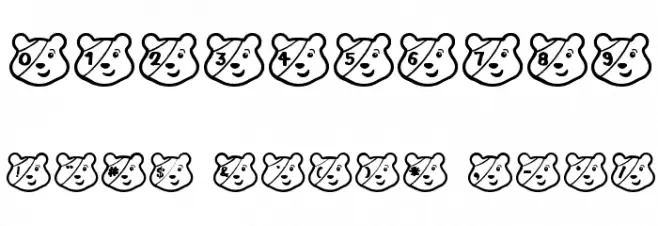 PUDSEY BEAR Polices AUTRES CHARS