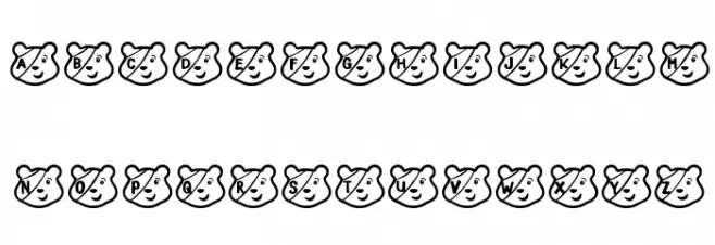 PUDSEY BEAR Шрифта ВЕРХНИЙ