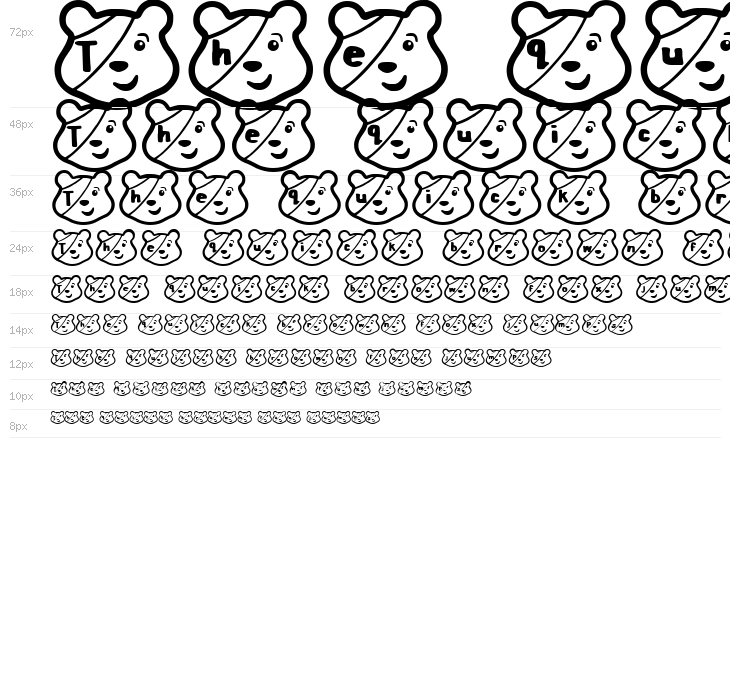 PUDSEY BEAR Waterfall