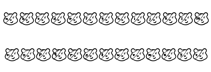 PUDSEY BEAR Polices MINUSCULES