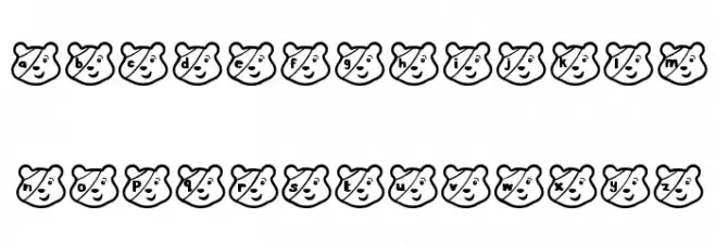 PUDSEY BEAR Polices MINUSCULES