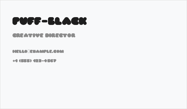 PUFF-Black Business Card