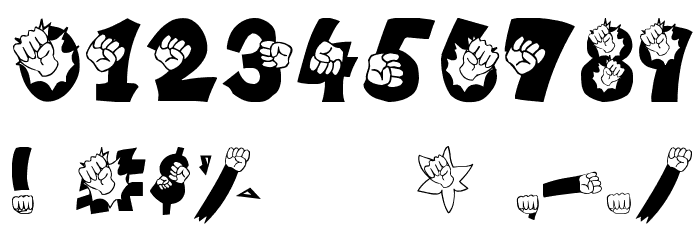 PUNCH!!!!! Font OTHER CHARS