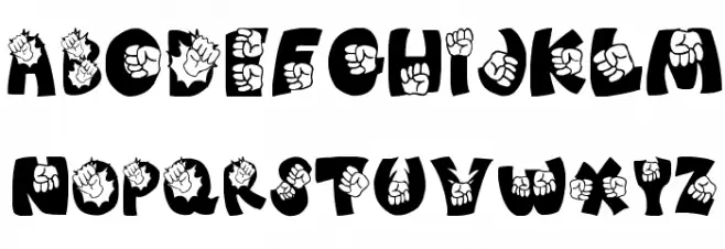 PUNCH!!!!! Шрифта ВЕРХНИЙ