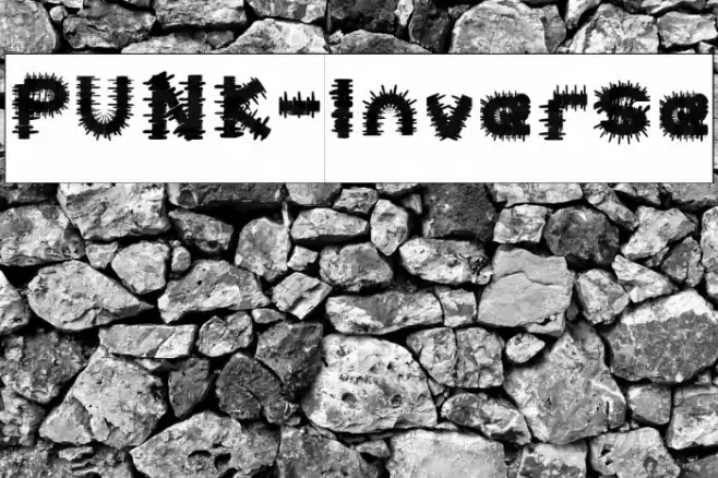 PUNK-Inverse Font examples