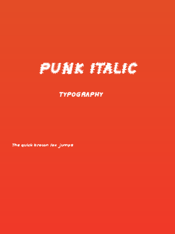 PUNK Italic Poster