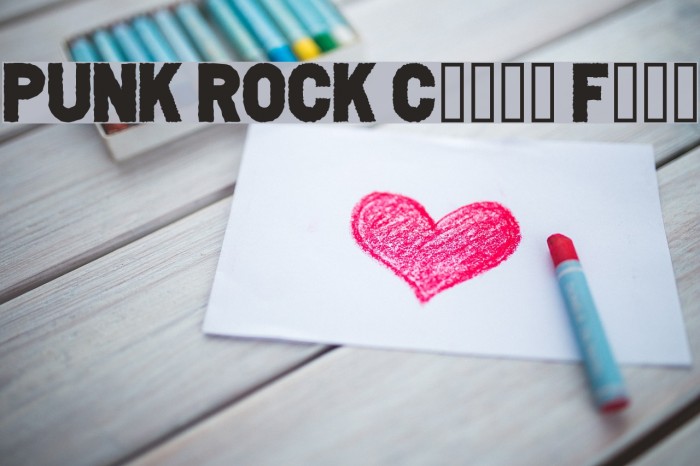 PUNK ROCK Color Fill Font examples