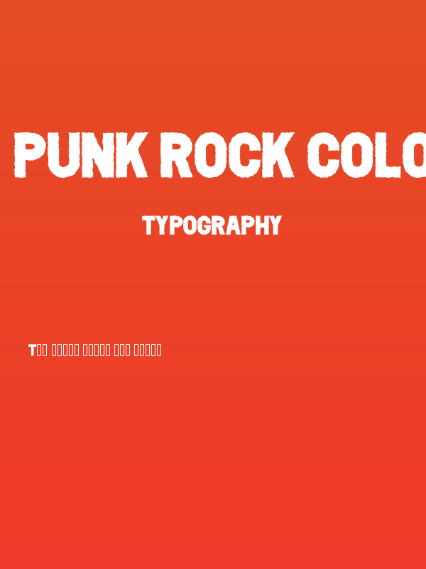 PUNK ROCK Color Fill Poster