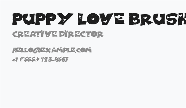 PUPPY LOVE BRUSH Business Card