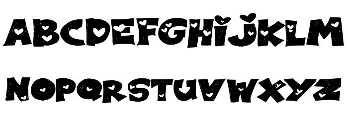 PUPPY LOVE BRUSH Font LOWERCASE