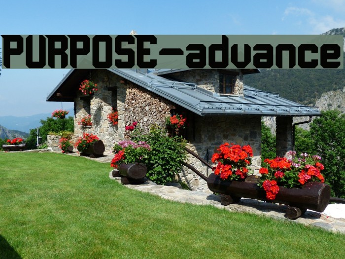 PURPOSE-advance Font examples