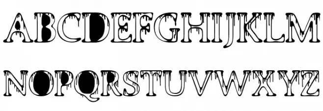 PUTTANA ANTIQUE Шрифта ВЕРХНИЙ