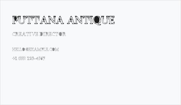 PUTTANA ANTIQUE Business Card