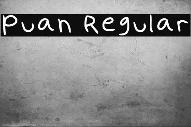 Puan Regular Font examples