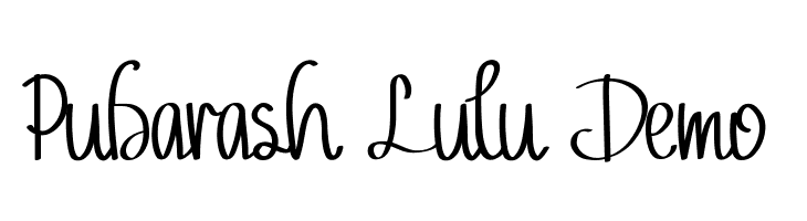 Pubarash Lulu Demo  Скачать бесплатные шрифты