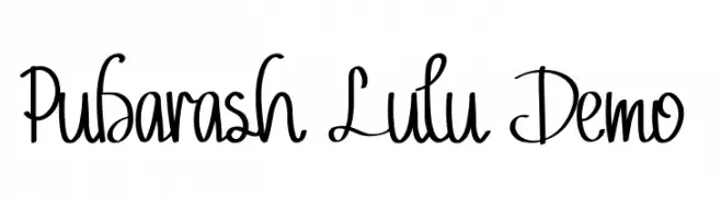 Pubarash Lulu Demo  नि: शुल्क फ़ॉन्ट्स डाउनलोड