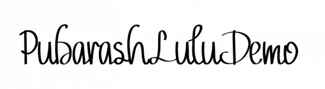 Pubarash Lulu Demo  नि: शुल्क फ़ॉन्ट्स डाउनलोड