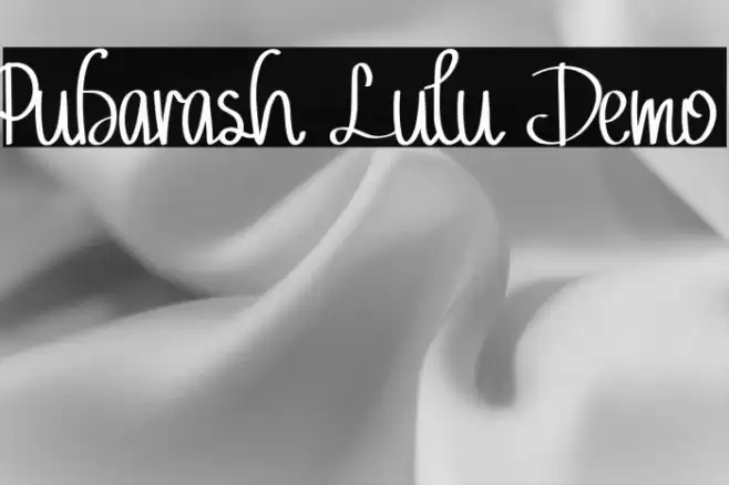 Pubarash Lulu Demo Font examples