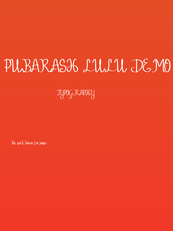 Pubarash Lulu Demo Poster