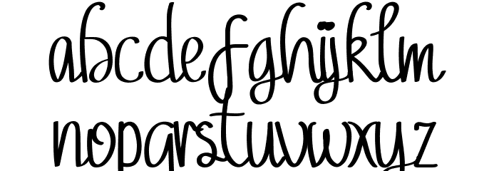 Pubarash Lulu Demo Font LOWERCASE