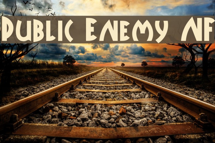 Public Enemy NF Font examples