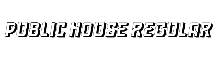 Public House Regular  Frei Schriftart Herunterladen