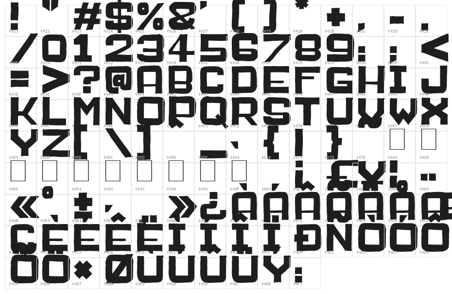 Public Market Character Map