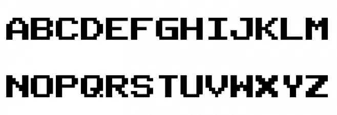 Public Pixel Шрифта ВЕРХНИЙ
