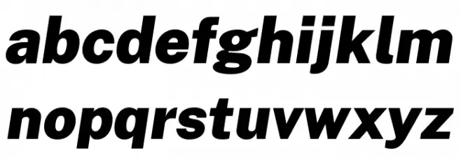 Public Sans Black Italic Caratteri MINUSCOLO