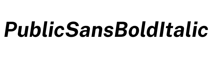 Public Sans Bold Italic  لخطوط تنزيل