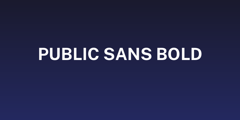 Public Sans Bold Social Header