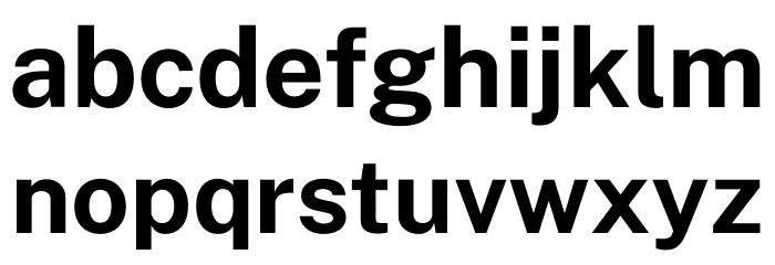 Public Sans Bold Font LOWERCASE