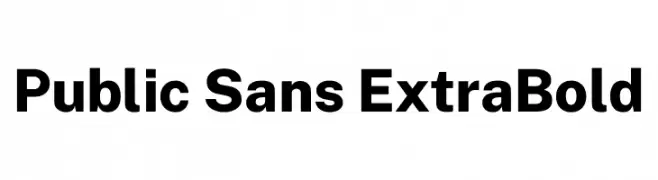 Public Sans ExtraBold  नि: शुल्क फ़ॉन्ट्स डाउनलोड