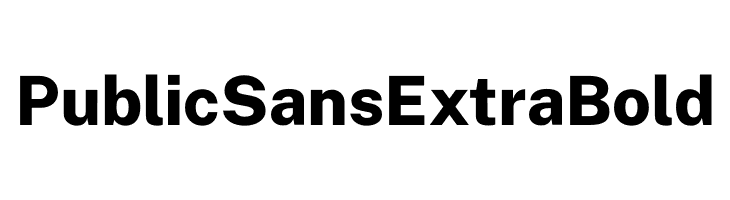 Public Sans ExtraBold  Fuentes Gratis Descargar