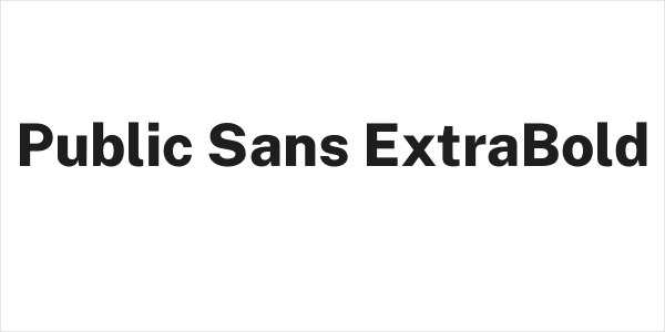 Public Sans ExtraBold Logo
