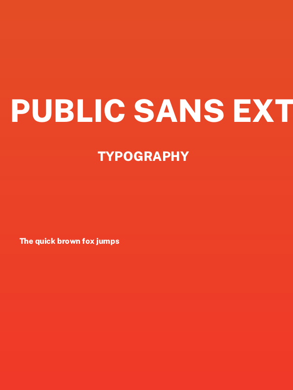 Public Sans ExtraBold Poster