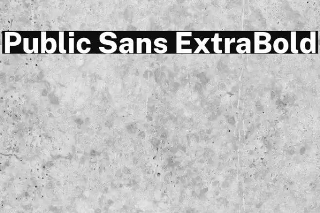 Public Sans ExtraBold Fuentes examples