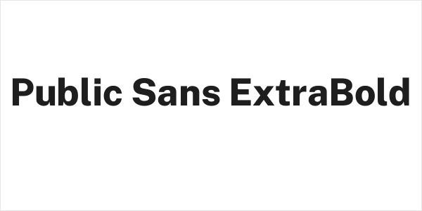 Public Sans ExtraBold Logo