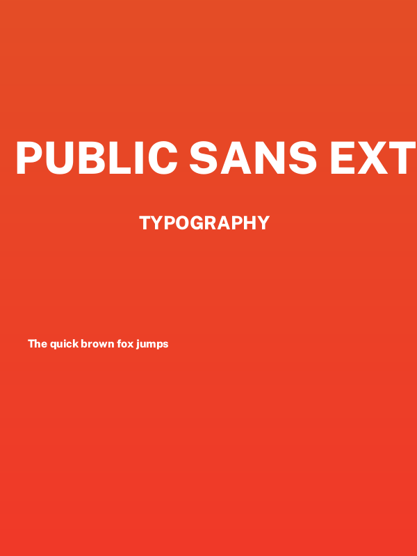 Public Sans ExtraBold Poster