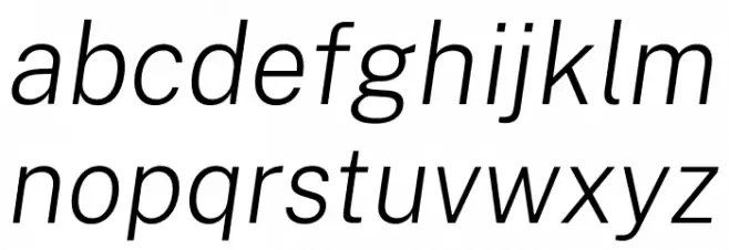 Public Sans ExtraLight Italic Caratteri MINUSCOLO