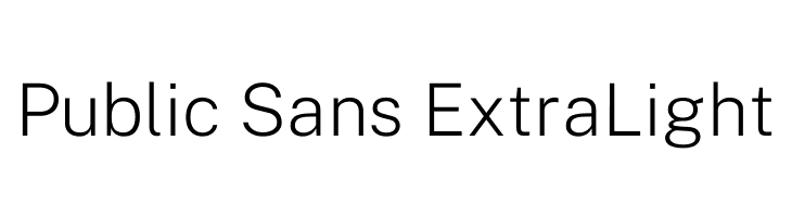 Public Sans ExtraLight Fonte